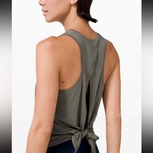 Lululemon All Tied Up Tank In Green Twill
